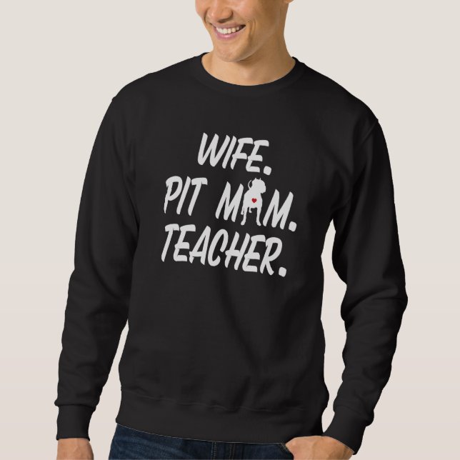 Sudadera Wife Pit Mom Teacher For Pitbull Dog Owners That L (Anverso)