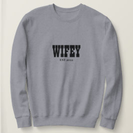 sudadera Wifey Est 2022 personalizada, Sra. Sweat