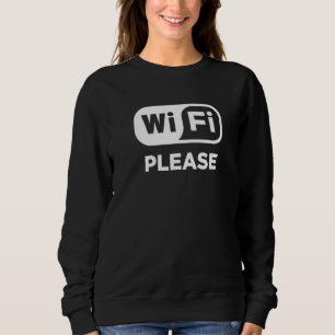 Sudadera Wifi Por Favor Sin Conexión A Internet Inalámbrica