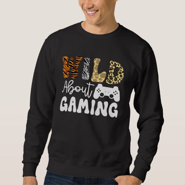 Sudadera Wild About Gaming Gamer  Boys Video Gaming Men (Anverso)
