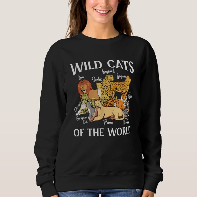 Sudadera Wild Cats Of The World African Tiger Leopard Jagua (Anverso)