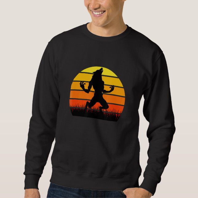 Sudadera Wild Halloween Werewolf Novedad Tees Guay (Anverso)