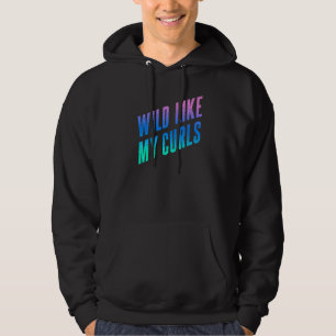 Sudadera Wild Like My Curls Cute Curly Hair Cita Blue & Pu