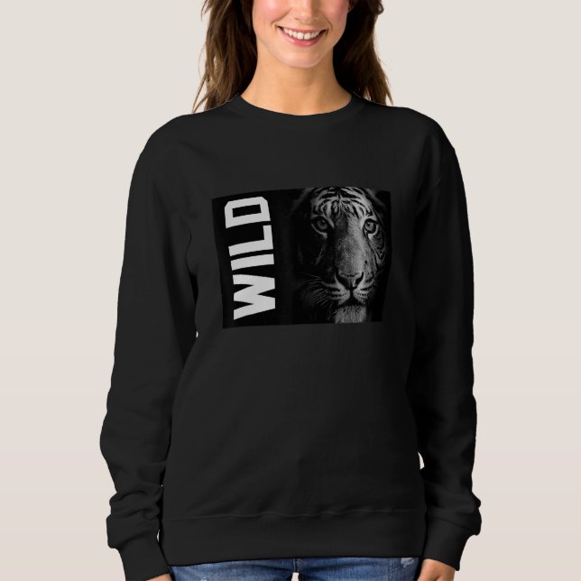 Sudadera Wild Mountain White Tigers of Bengal Illustration  (Anverso)