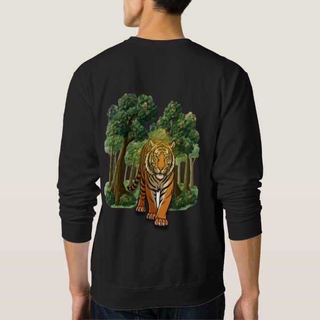 Sudadera “Wild Tiger in the Forest – Natural Light Jungle D (Reverso)