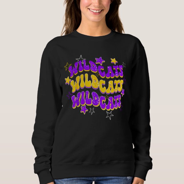 Sudadera Wildcats Wildcat School Spirit Spirit Wear Purple  (Anverso)