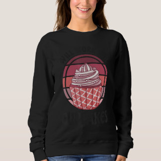 Sudadera Will Work For Cupcakes Retro 1