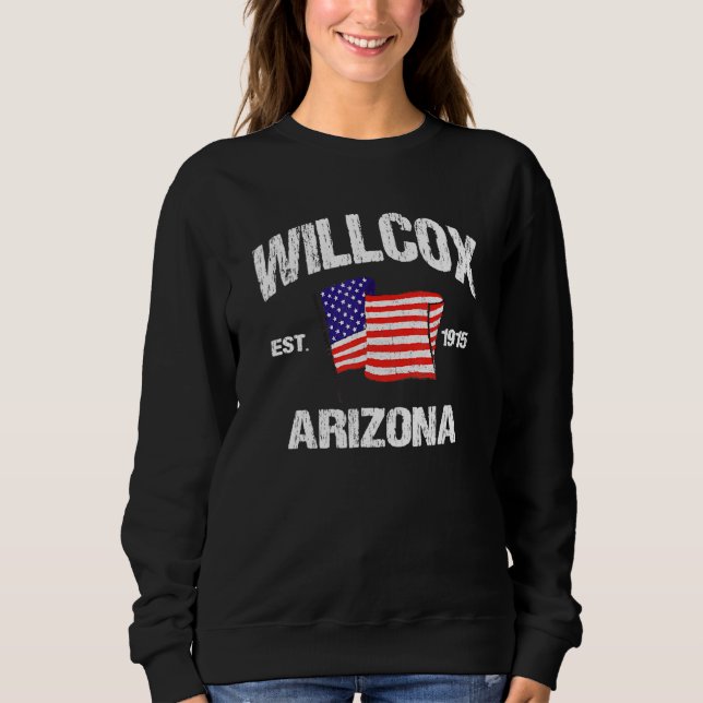 Sudadera Willcox Arizona Az Usa Estrellas Estrellas Estilo  (Anverso)