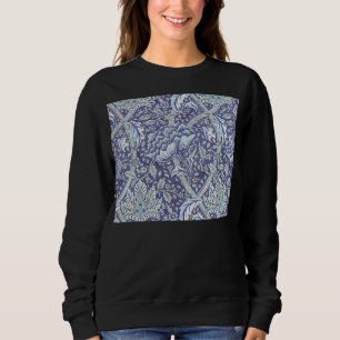 Sudadera William Morris Windrush patrón floral azul