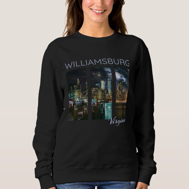 Sudadera Williamsburg Virginia Skyline Local Yorktown York  (Anverso)
