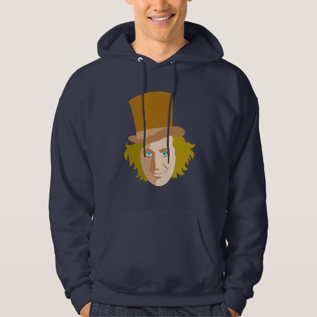 Sudadera Willy Wonka Stenciled Face Graphic (Anverso)