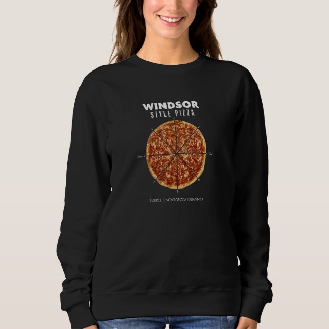 Sudadera Windsor Ontario Regional Style Pizza Pie Shredded  (Anverso)