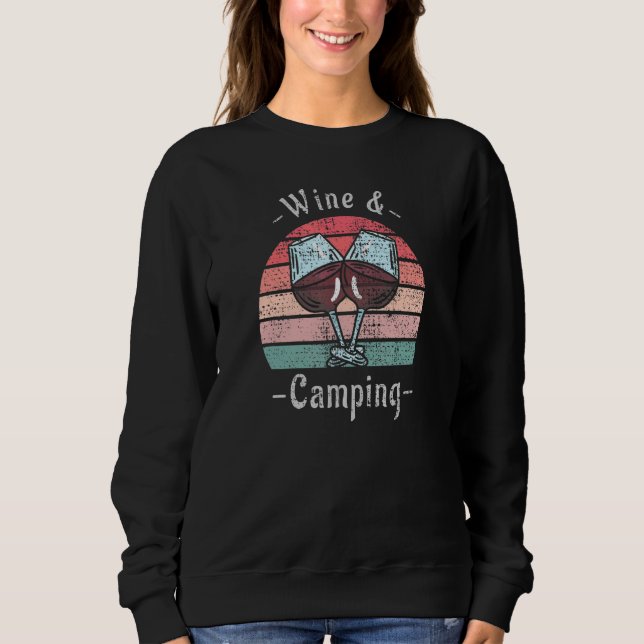 Sudadera Wine and Camping Graphic   Camping Drinking (Anverso)