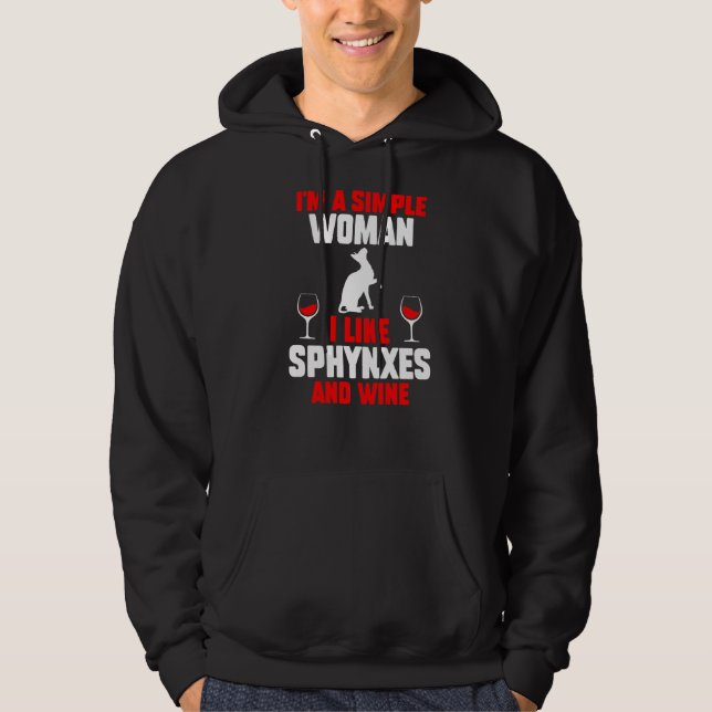 Sudadera Wine Cat Sphynx (Anverso)
