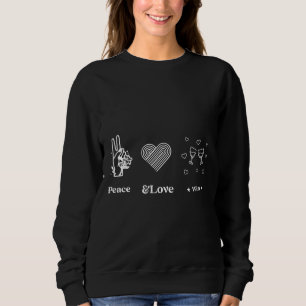 Sudadera Wine de amor por la paz