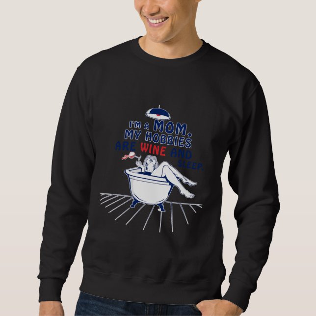 Sudadera Wine Mom Bebiendo Tri Blend (Anverso)