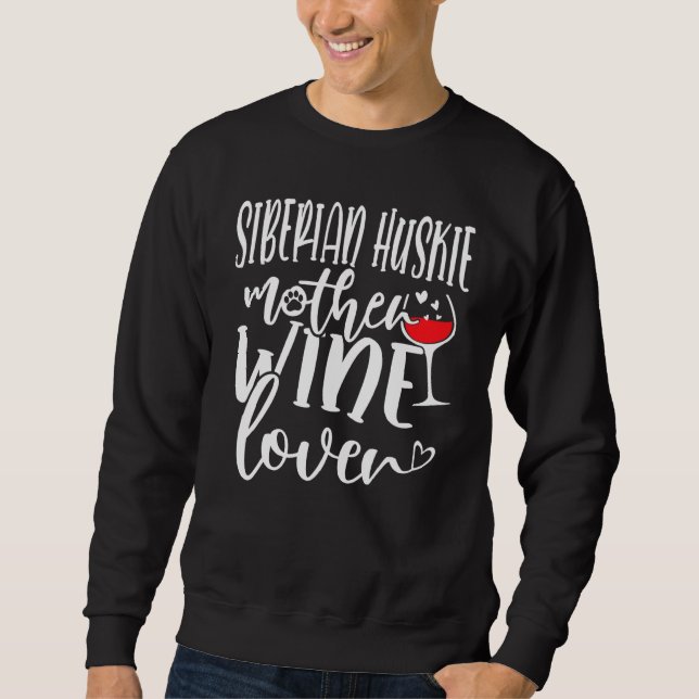 Sudadera Wine  Siberian Huskie Mother (Anverso)