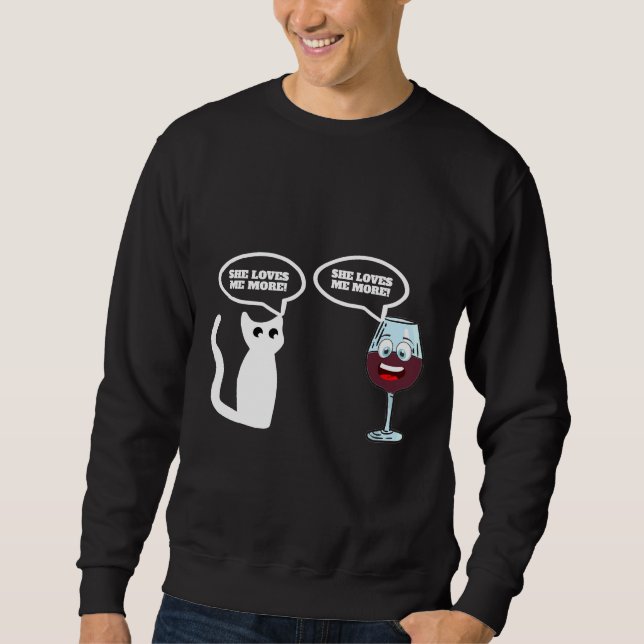 Sudadera Wine Vs Cat (Anverso)