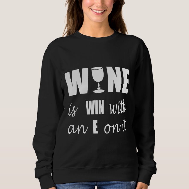 Sudadera Wine Win (Anverso)