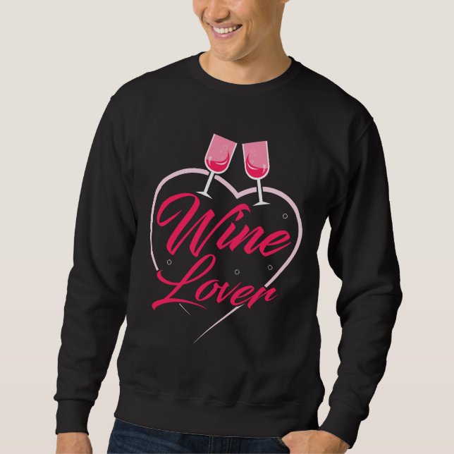 Sudadera Wine Wine Lover (Anverso)