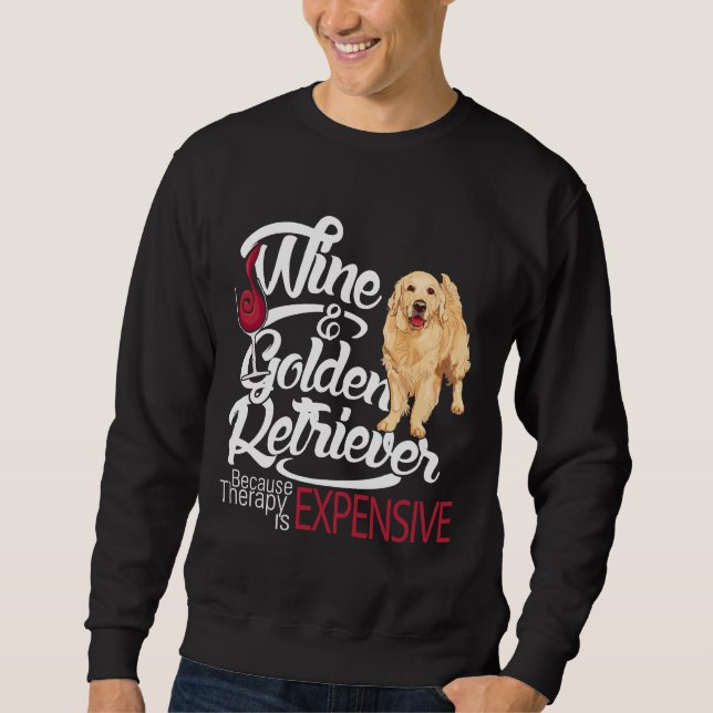 Sudadera Wine Y Golden Retriever (Anverso)