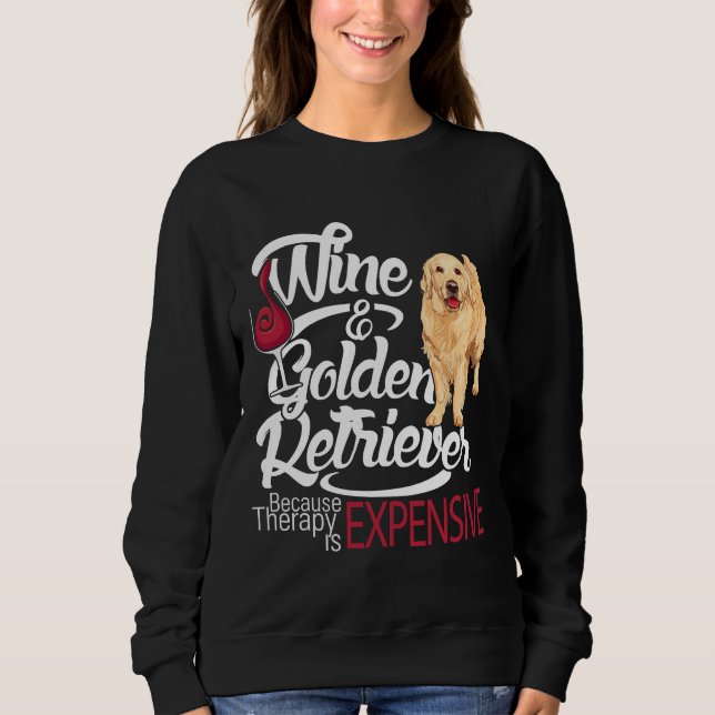 Sudadera Wine Y Golden Retriever (Anverso)
