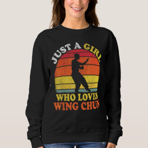 Sudadera Wing Chun Vintage Retro Solo Una Chica Que Ama Win