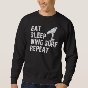 Sudadera Wingfoil Eat Sleep Wing Relieve metalizado Repetir