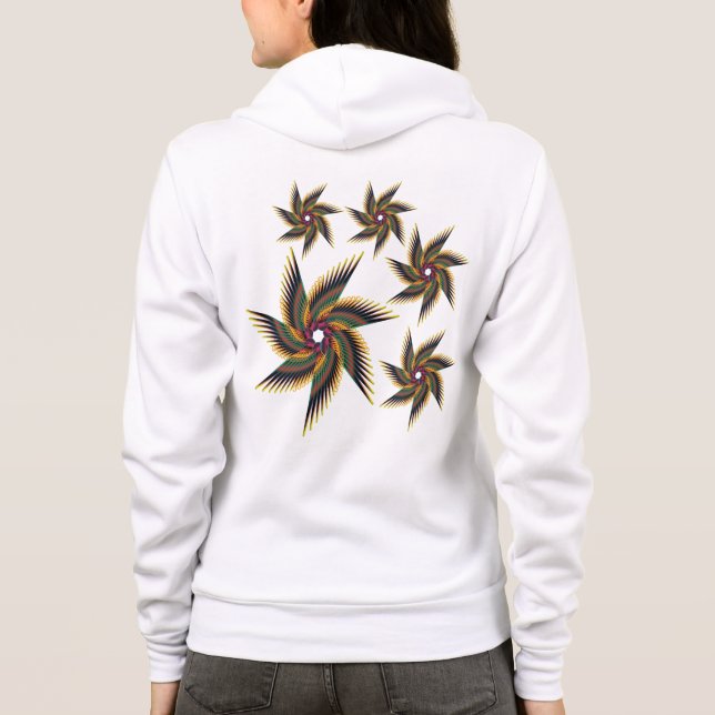 Sudadera wings flora (Reverso)
