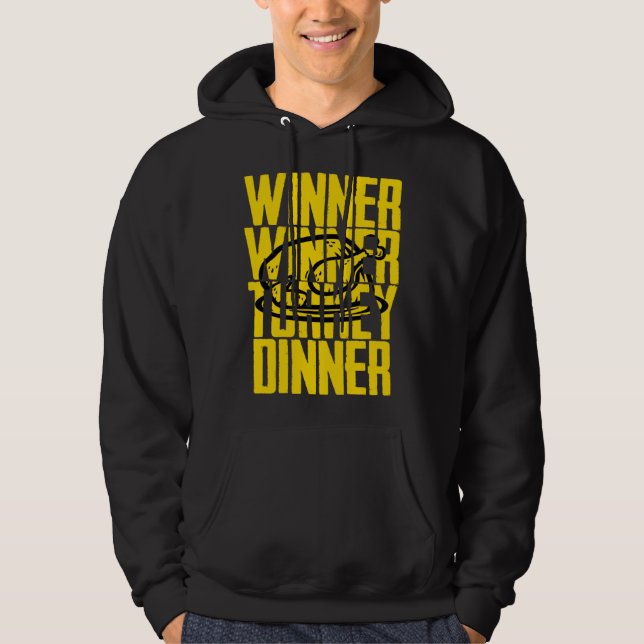 Sudadera Winner Turkey Dinner Feast Joke Humor Thanksgiving (Anverso)