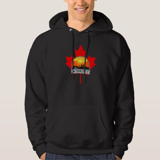 Sudadera Winnipeg Canada Maple Leaf Canadian City Skyline S (Anverso)