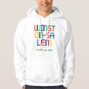 Sudadera Winston-Salem North Carolina Mid Century, Pop Art,