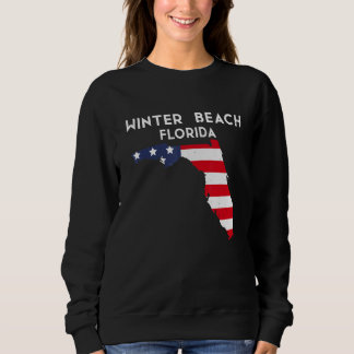 Sudadera Winter Beach Florida USA State America Travel Flor