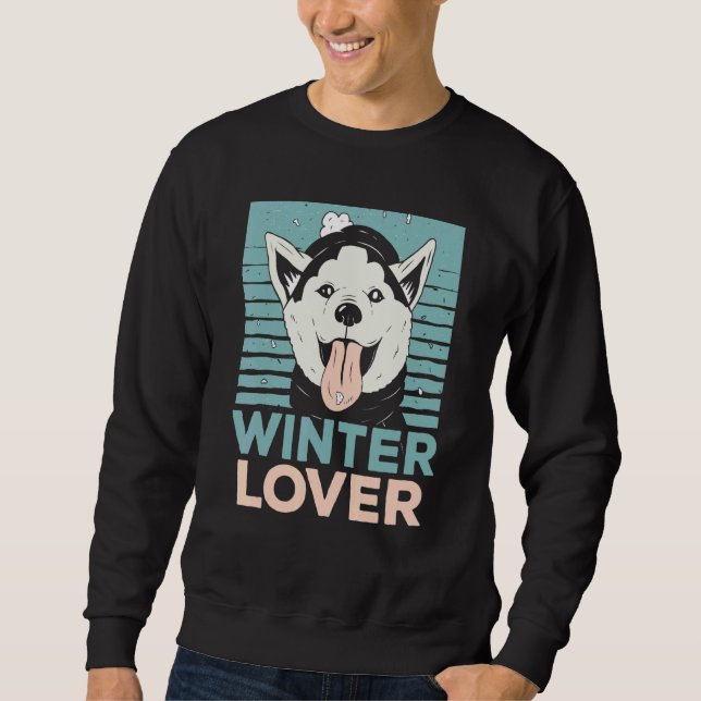 Sudadera Winter   Snow Snowy Climate Ice Cold Dog Owner (Anverso)