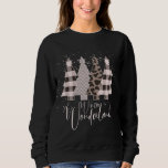 Sudadera Winter Wonderland Christmas Tree Buffalo Plaid Leo<br><div class="desc">Winter Wonderland Christmas Tree Buffalo Plaid Leopard</div>