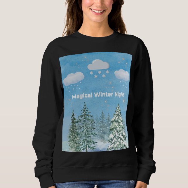 Sudadera "Winter Wonderland: Snow & Stars" (Anverso)