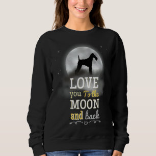 Sudadera Wire Fox Terrier Dog Love To Moon