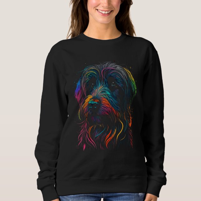 Sudadera Wirehaired Pointing Griffon Colorful Pop Art Splas (Anverso)