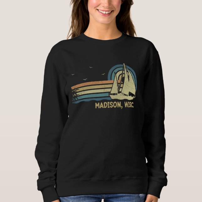 Sudadera Wisconsin Madison Vintage (Anverso)