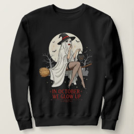 Sudadera Witch Ghost Halloween Design – In October We Glow
