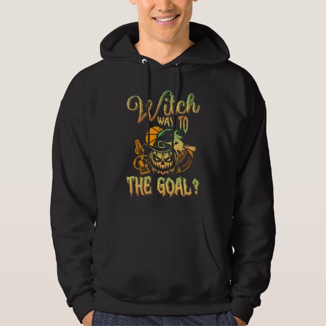 Sudadera Witch Way To The Goal Sports Halloween (Anverso)