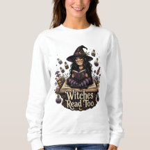 Sudadera Witches Read Too Mujeres Camiseta Cute Wi