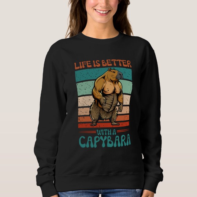 Sudadera With A Capybara  Capybara (Anverso)