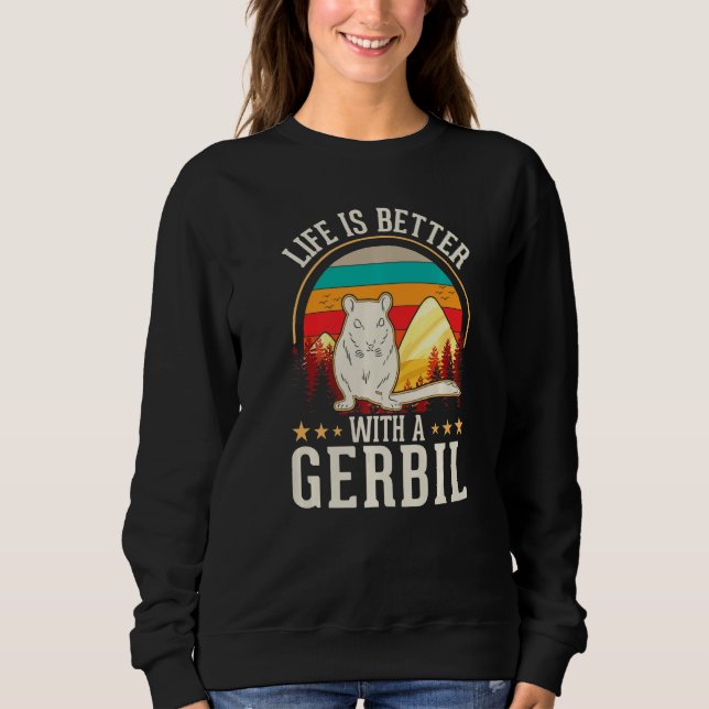 Sudadera with a Gerbil Racing Rat Gerbil (Anverso)