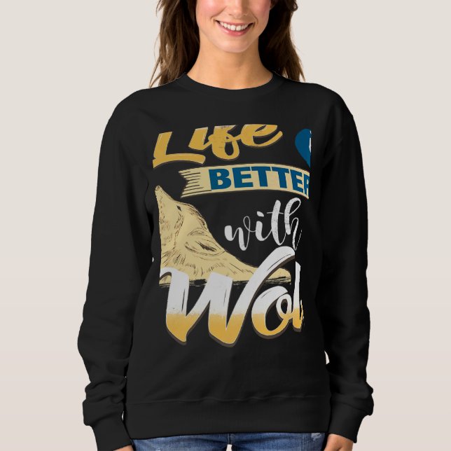 Sudadera With A Wolf Awesome Cool Designs Present (Anverso)