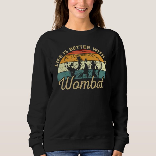 Sudadera With A Wombat Retro Wombat Design (Anverso)