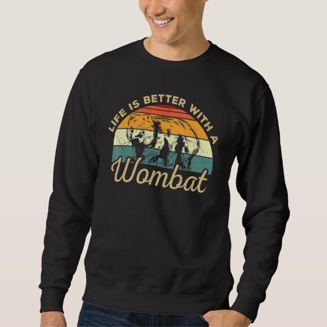 Sudadera With A Wombat Retro Wombat Design (Anverso)