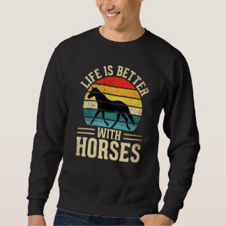Sudadera With Horses Horseback Riding Retro Vintage