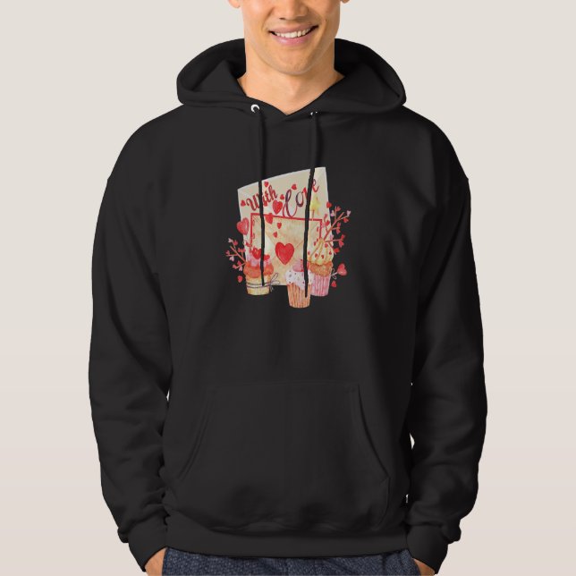 Sudadera With Love Letter Sweetheart Lover Friend Cupcakes  (Anverso)