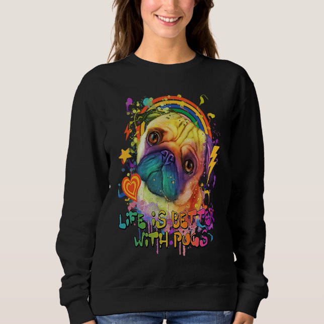 Sudadera with Pugs  Dutch Bulldog Humor Pug Owner (Anverso)